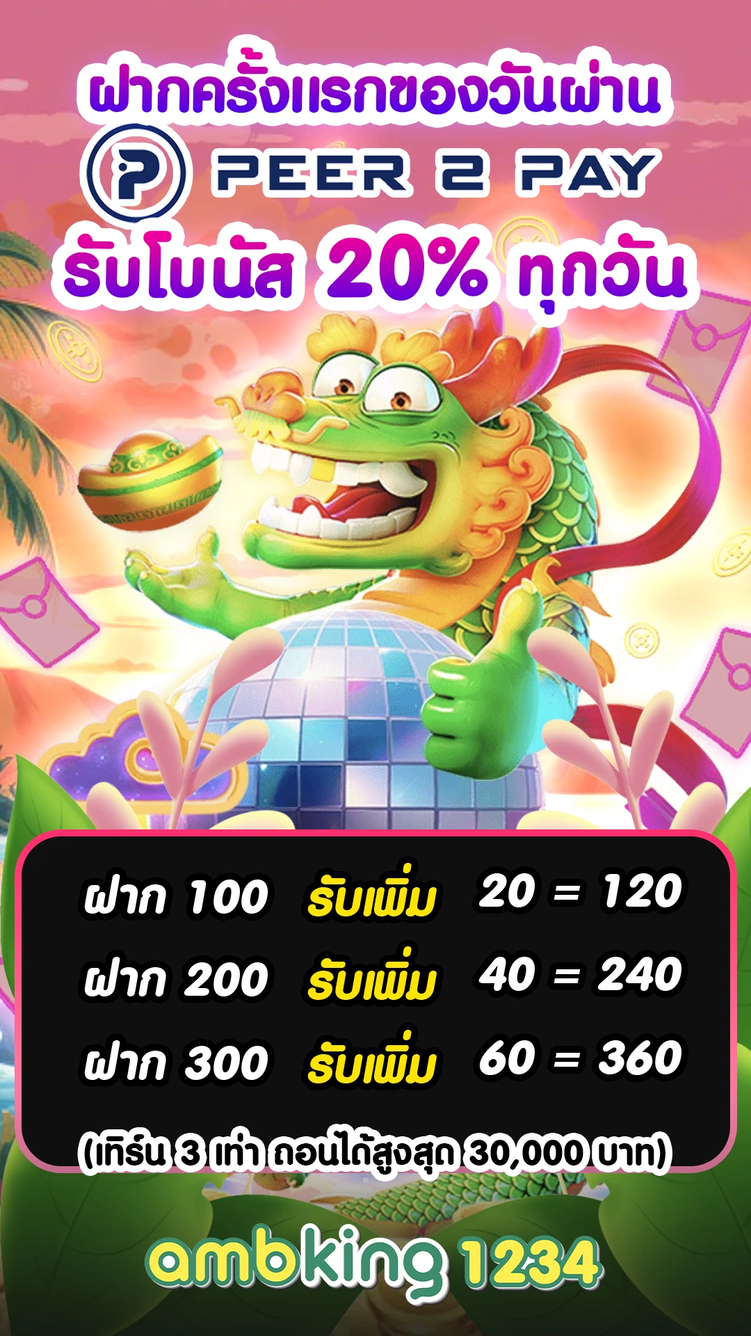 สล็อต 999 ฝากถอน ไม่มี ขั้น ต่ํา วอ เลท - แบนเนอร์โปรโมชั่น